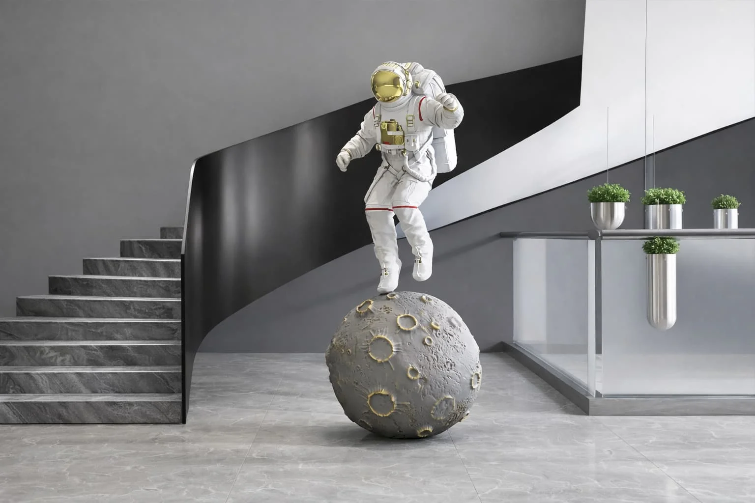 Giant figures and corporate sculptures