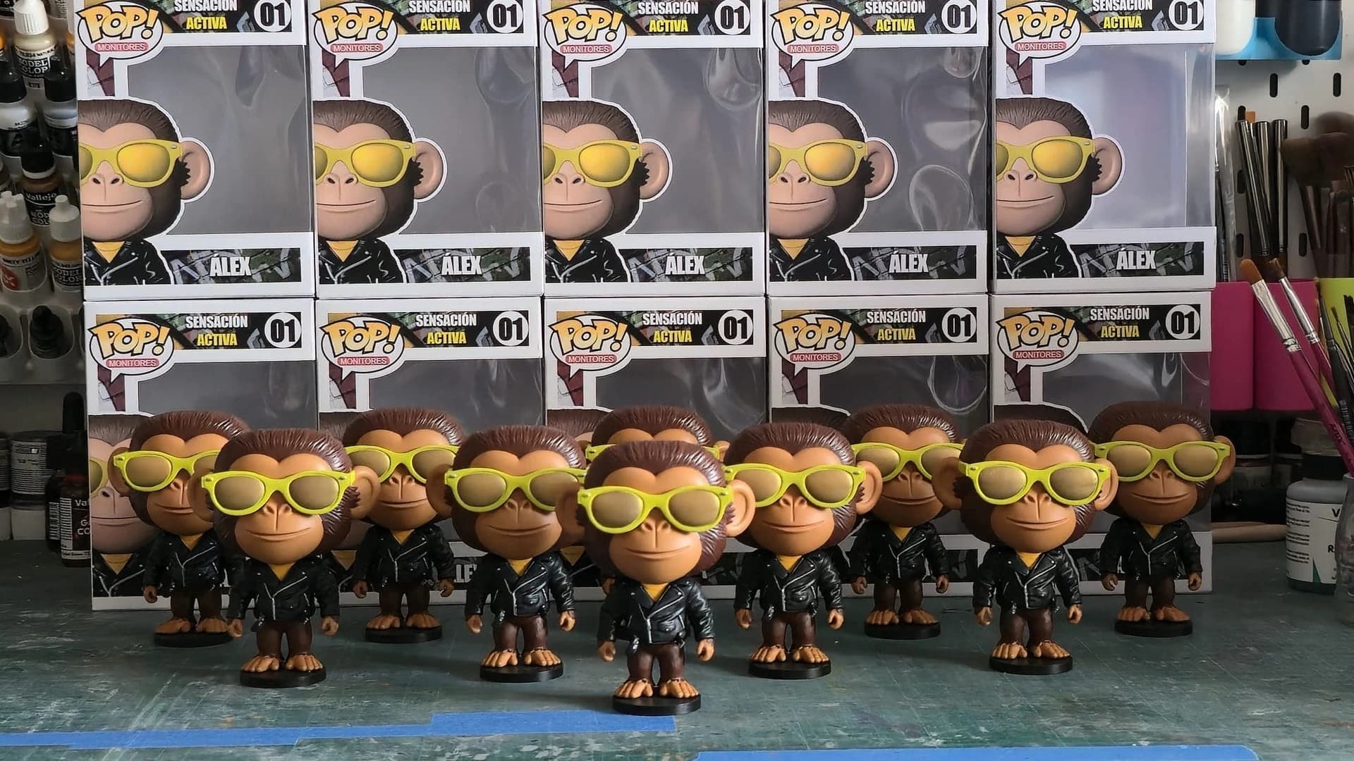Sensación Activa's monkey mascot turned into a figure